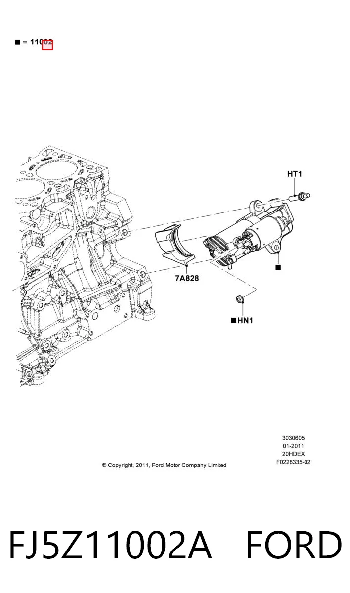 FJ5Z11002A Ford Arranque motores