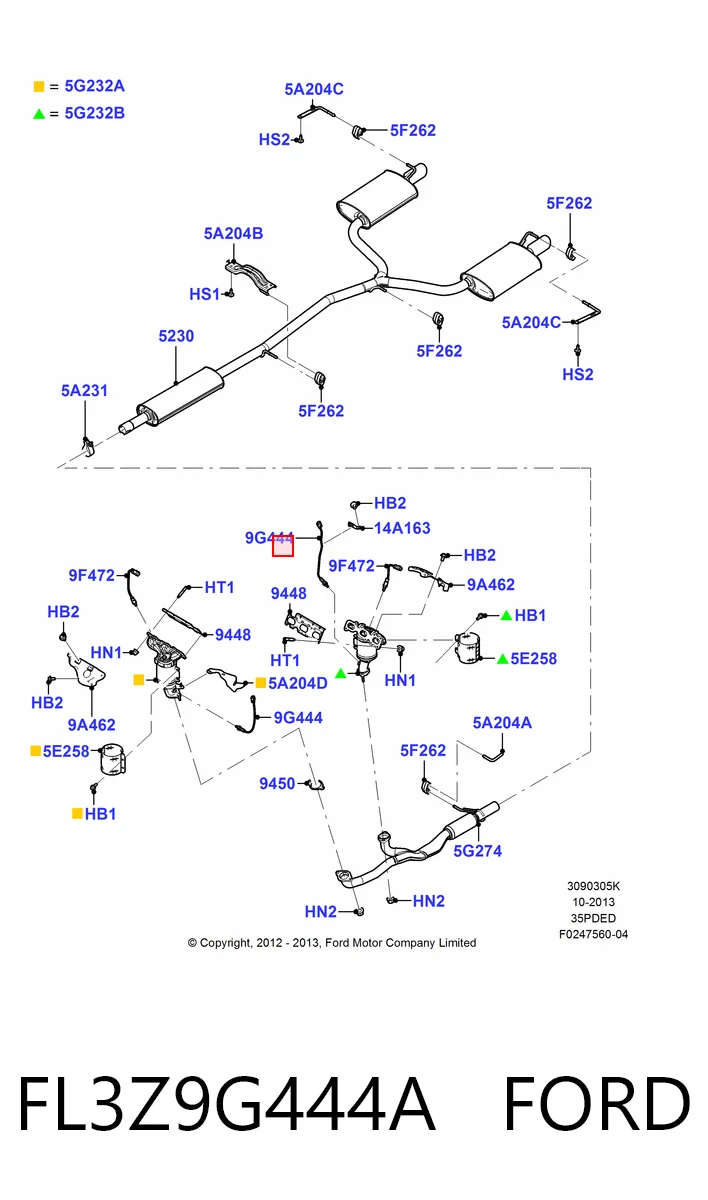 Sonda lambda (NOx, O2) para Ford Explorer  U5