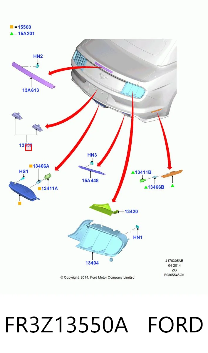 Comprar Luz matricula Ford Mustang VI ZG