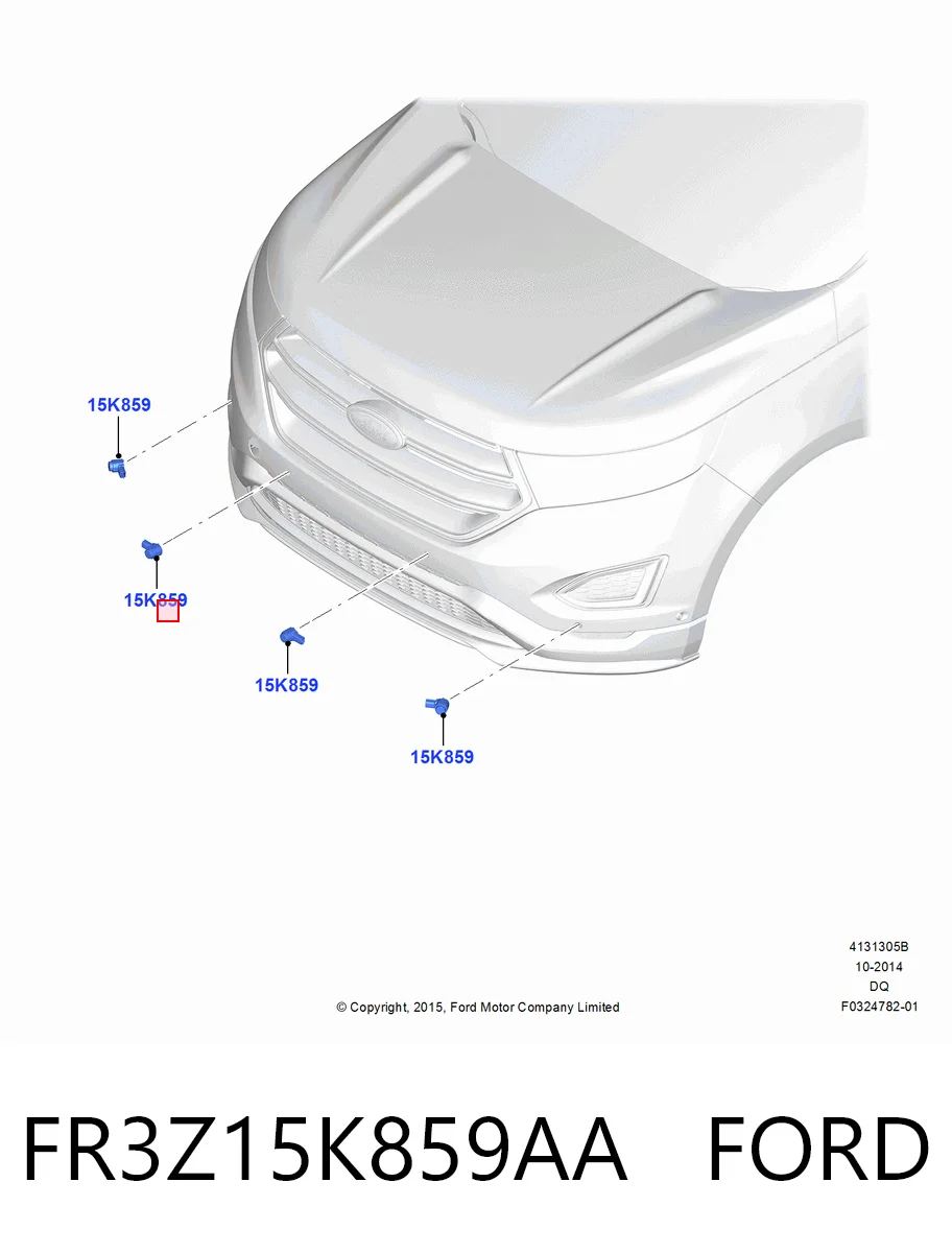 FR3Z15K859AA Ford Sensor de estacionamiento delantero/trasero central