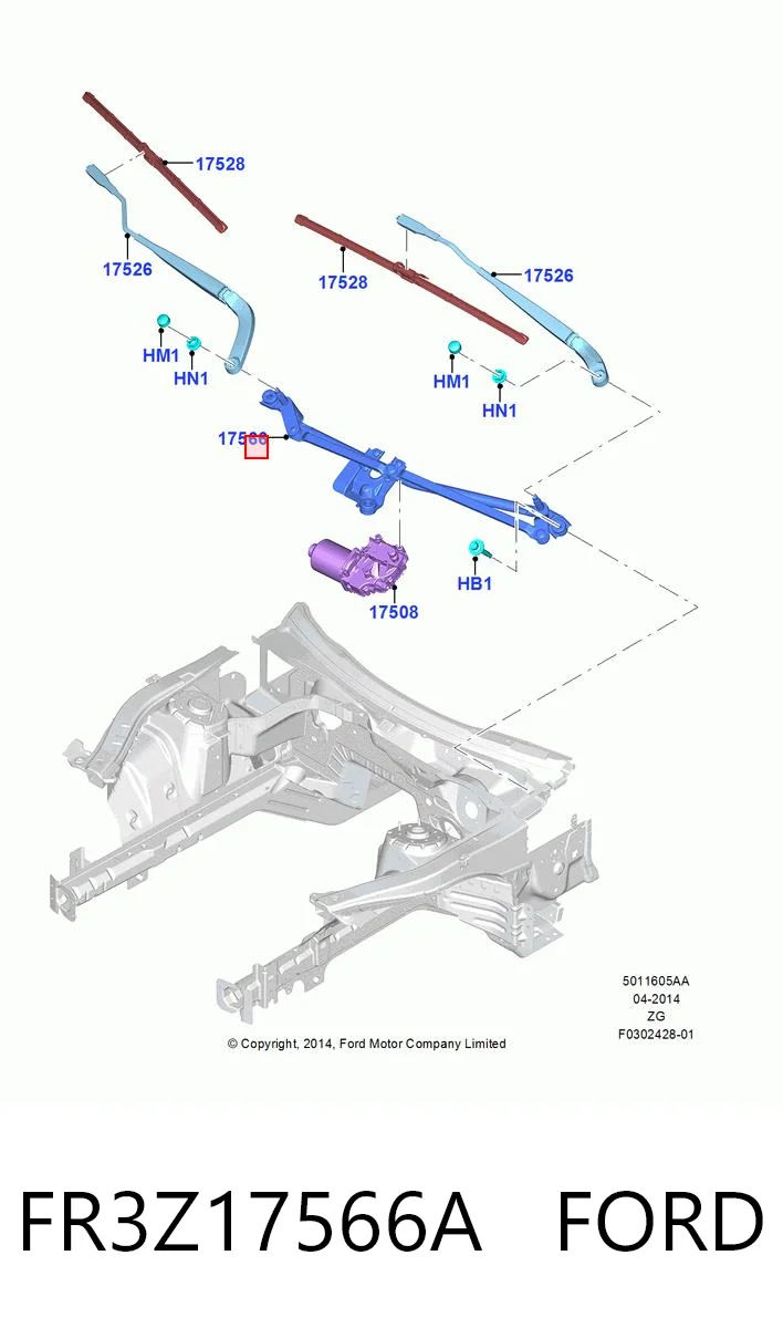 Comprar Trapezio del limpiaparabrisas Ford Mustang ZG a bajo precio