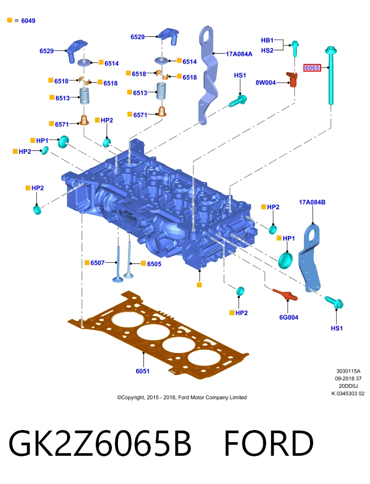 Pernos de culata para Ford Galaxy III CK