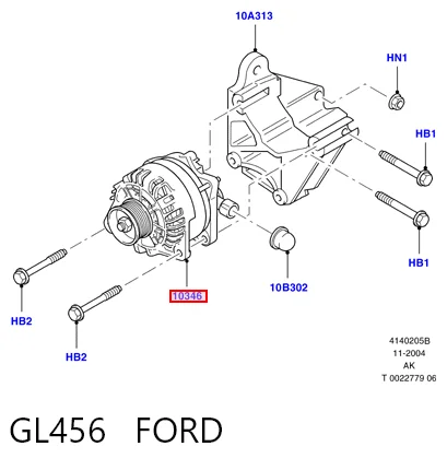 Alternador GL456 FORD