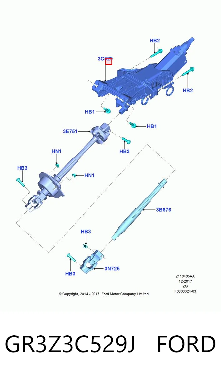Comprar Columna de dirección Ford Mustang ZG a bajo precio