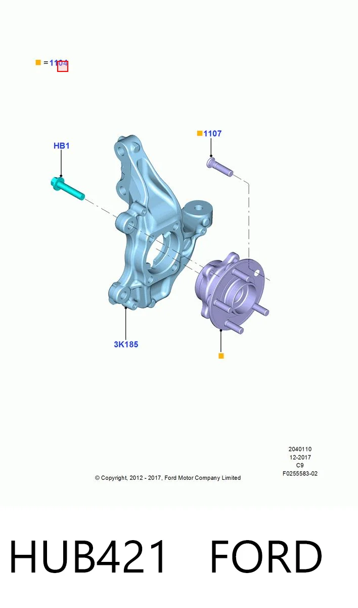 HUB421 Ford Cubo delantero