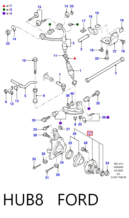 HUB8 Ford Cubo delantero