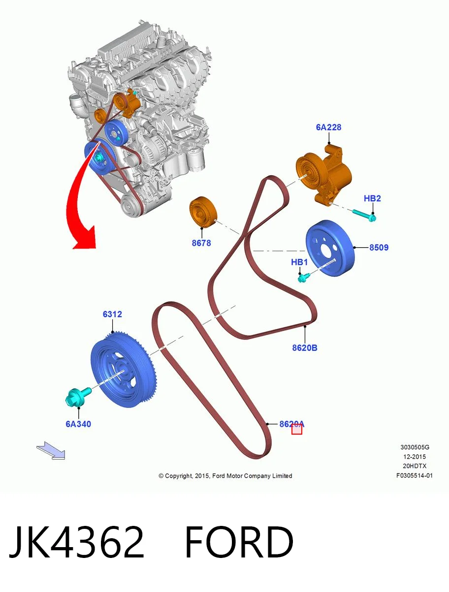 JK4362 Ford Correa poly v