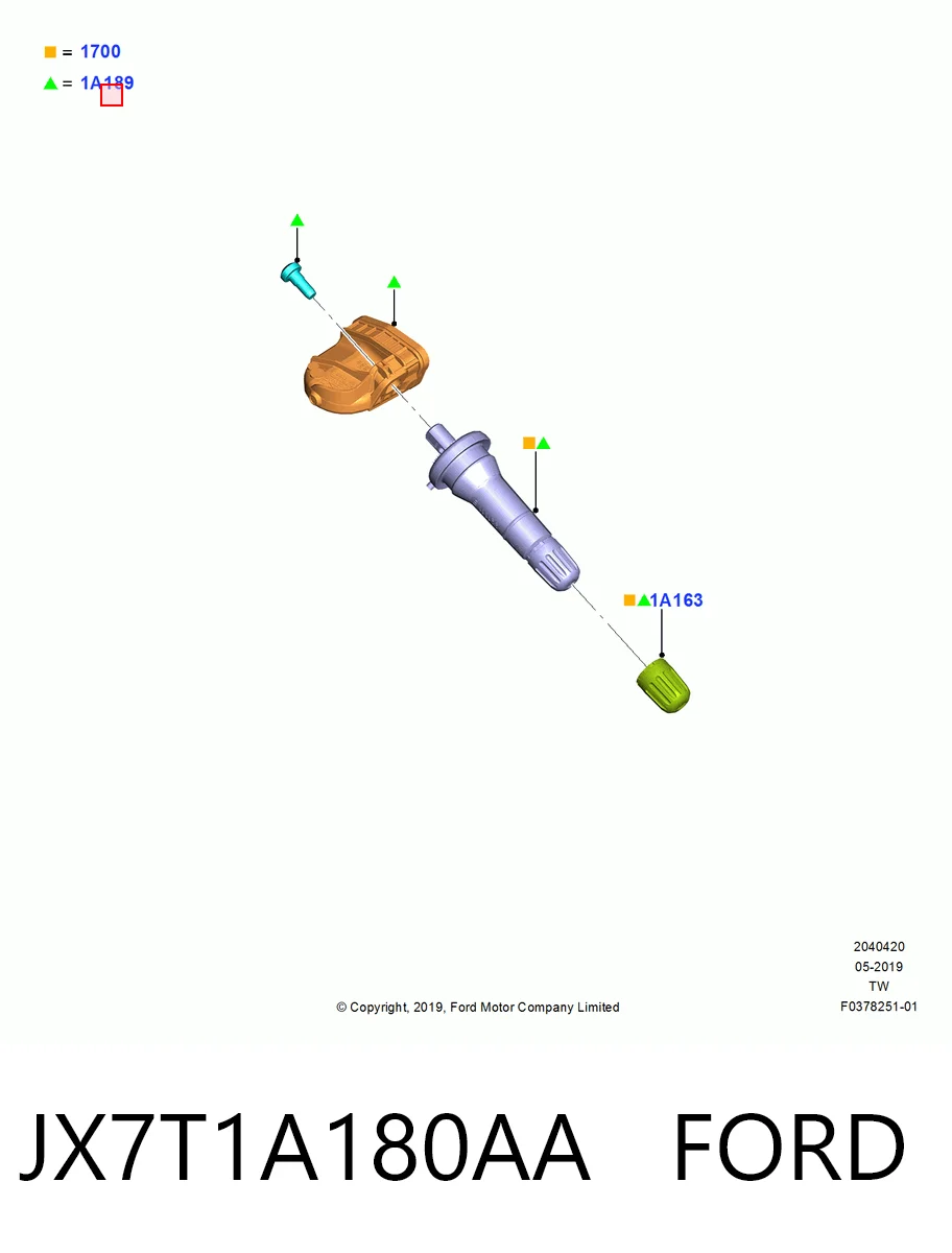Sensor de presión de neumáticos (TPMS) para Ford Escape III DFK