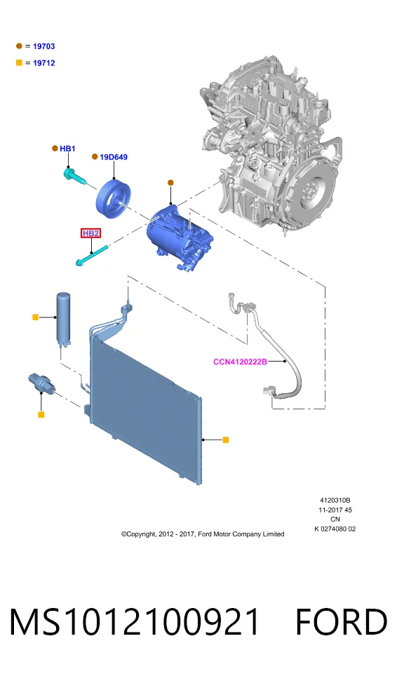 Alternador FORD MS1012100921