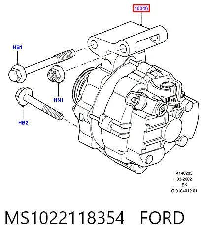 Alternador FORD MS1022118354