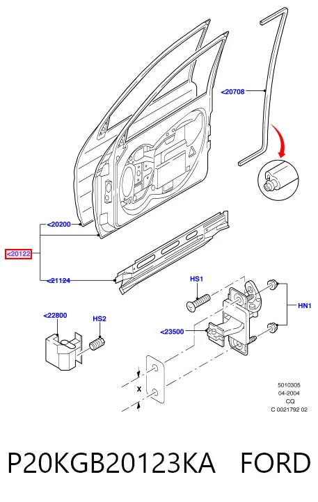Puerta delantera para Ford Ka  RBT