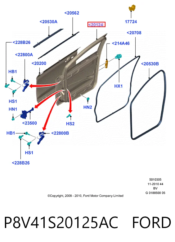 Puerta delantera para Ford Kuga I CBV