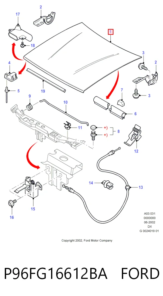 Capó del motor Ford Fiesta COURIER furgoneta (J5S, J3S) (1996 - 2002) precio, desde 184,40 EUR