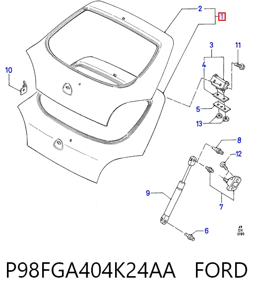Porton trasero para Ford Fiesta Mk4 JAS, JBS