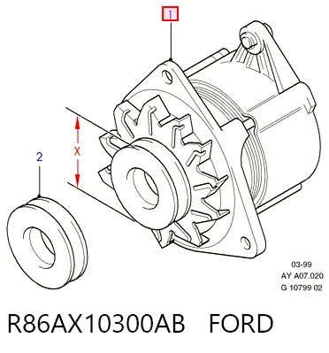 R86AX10300AB Ford Alternador de coche