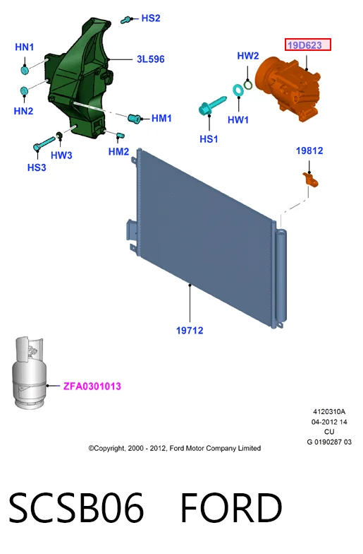 SCSB06 Ford Compresor climatizador