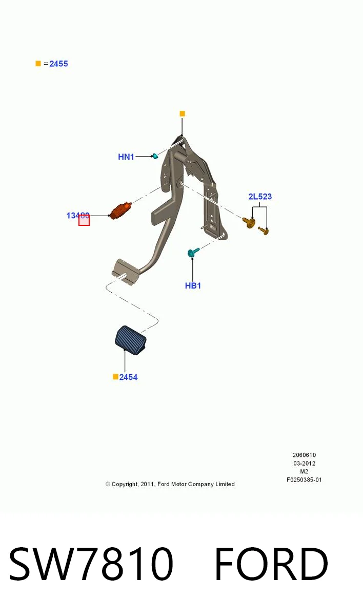 SW7810 Ford Interruptor luces de freno
