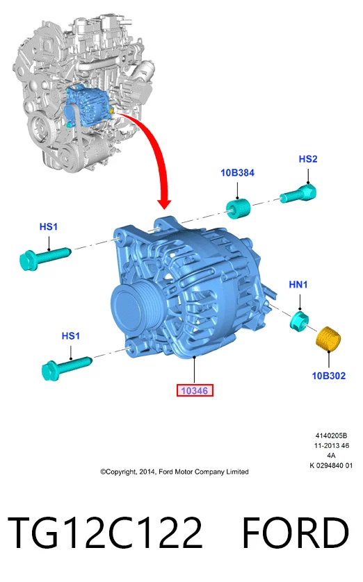 Alternador FORD TG12C122