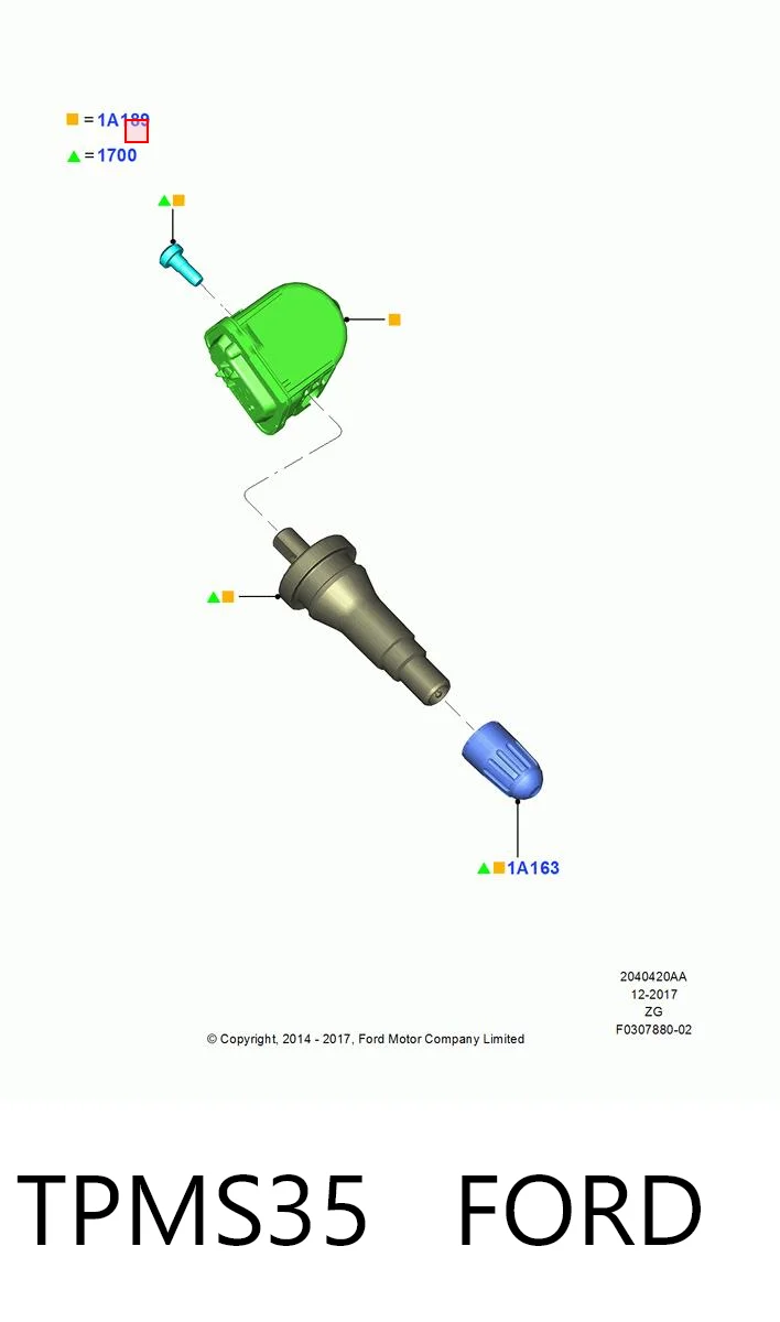 TPMS35 Ford Sensor de presión de neumáticos (TPMS)