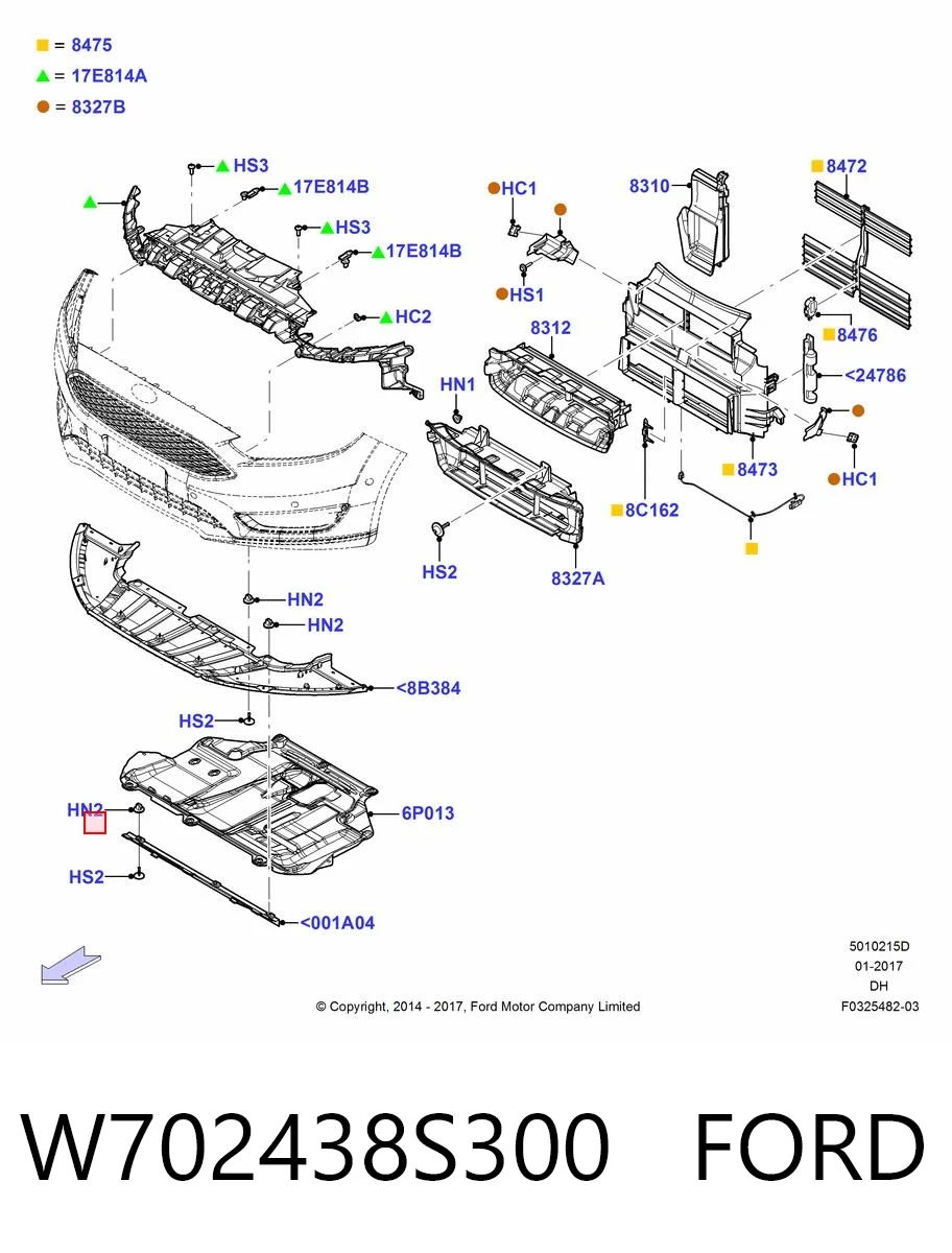 W702438S300 Ford Tuerca remachable para tornillo autorroscante