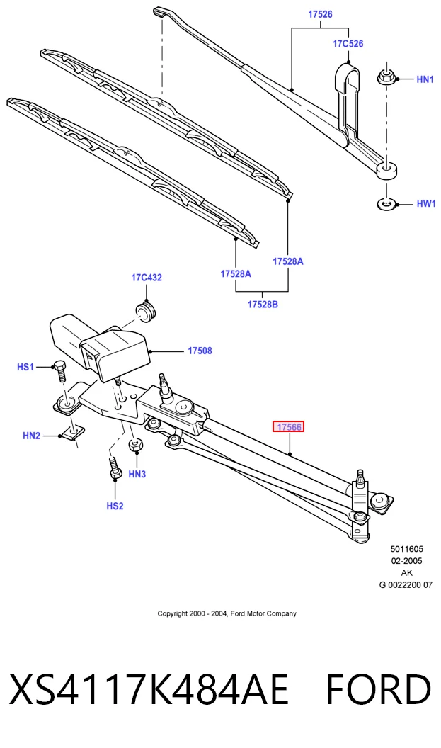 Varillaje de limpiaparabrisas Ford Focus I (1999-2005)