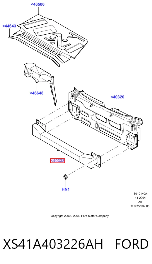 Refuerzo parachoques trasero para Ford Focus I DAW, DBW