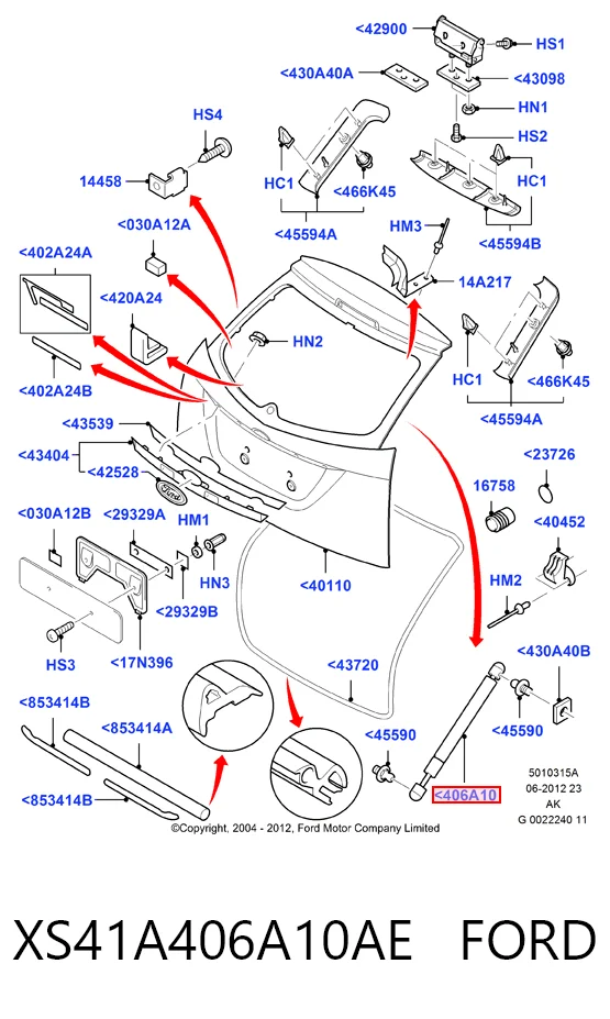 XS41A406A10AE Ford