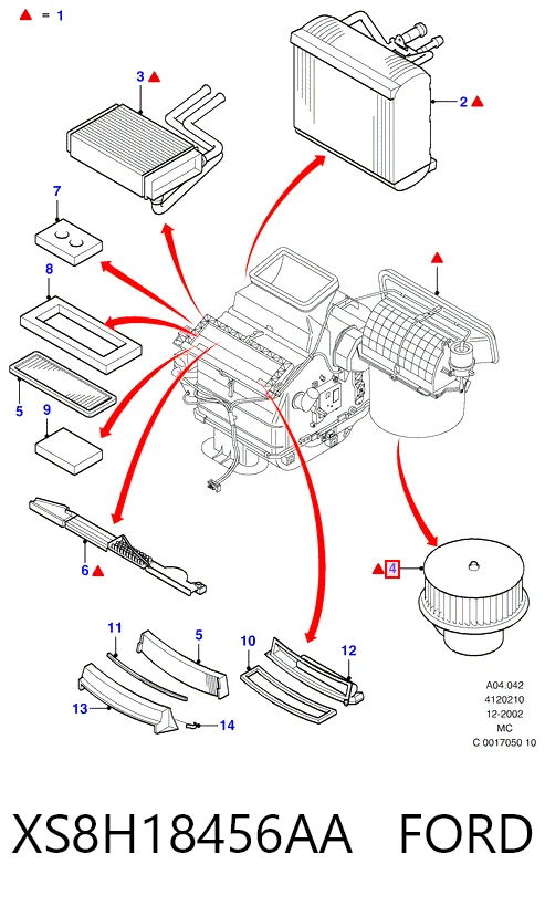 Ventilador de habitáculo para Ford Mondeo I GBP
