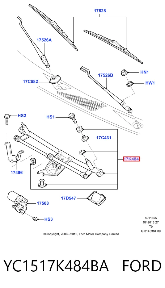  Varilla de limpiaparabrisas Ford Transit 6