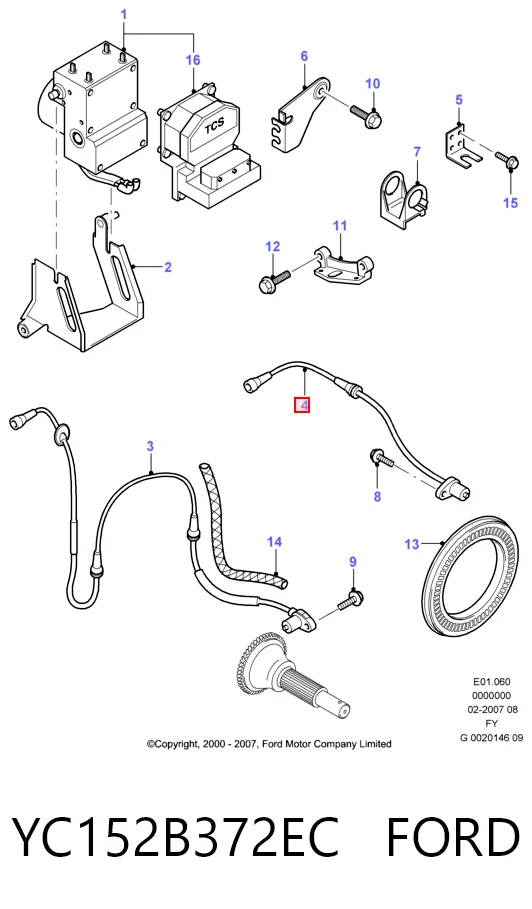 YC152B372EC Ford