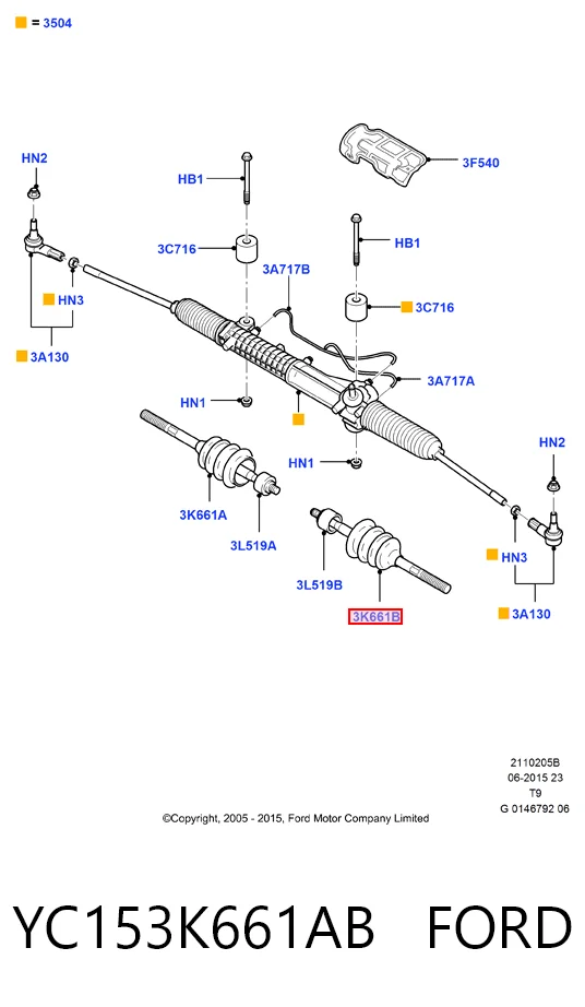 YC153K661AB Ford