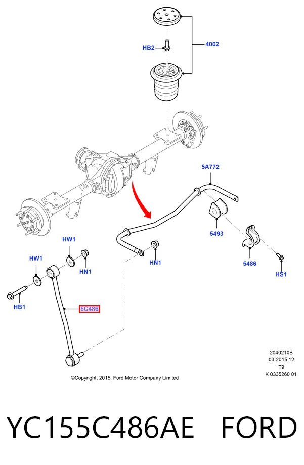 Gomas de barra estabilizadora Ford Transit (V347/8)