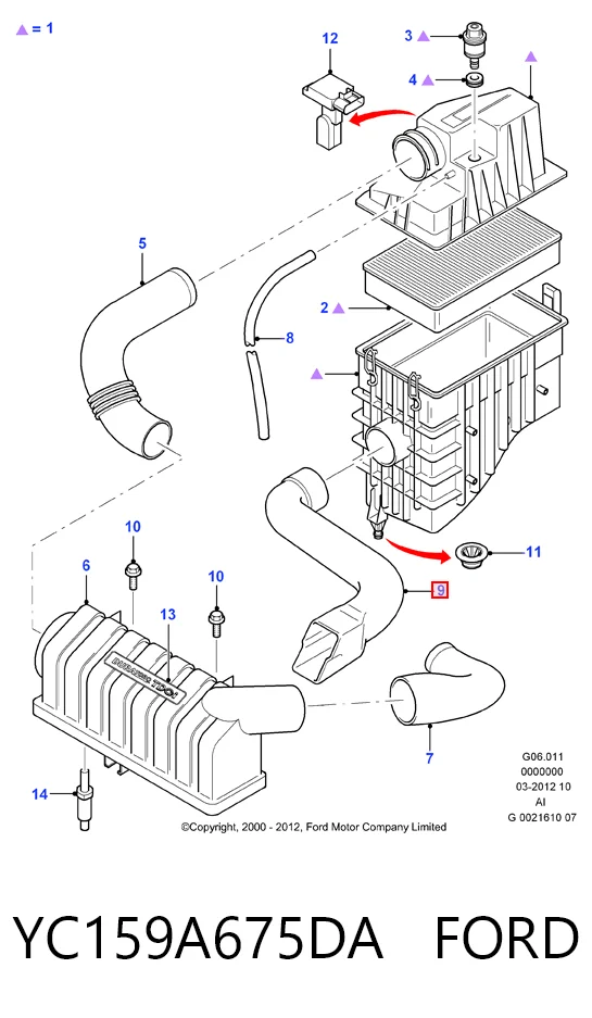 YC159A675DA Ford