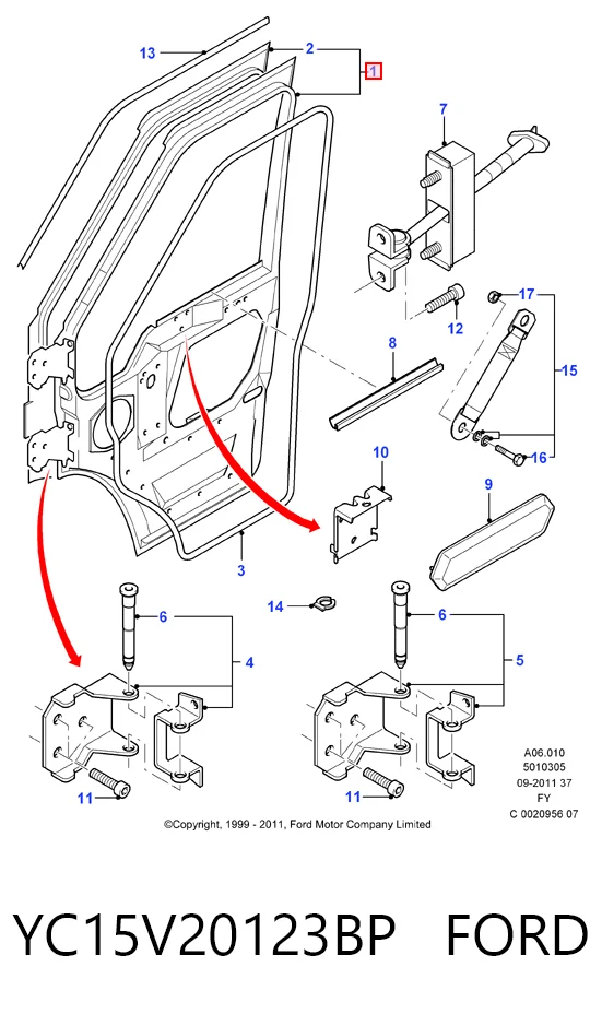 Puerta de coche, delantera, izquierda Ford Transit V furgoneta (V184/5) (2000 - 2006) precio, desde 175,69 EUR