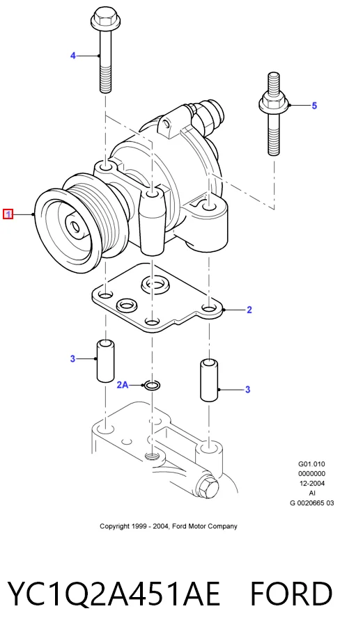 YC1Q2A451AE Ford Bomba de vacío de frenado
