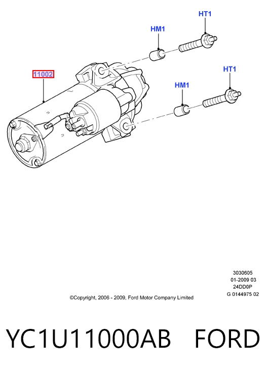 YC1U11000AB Ford Arranque motores