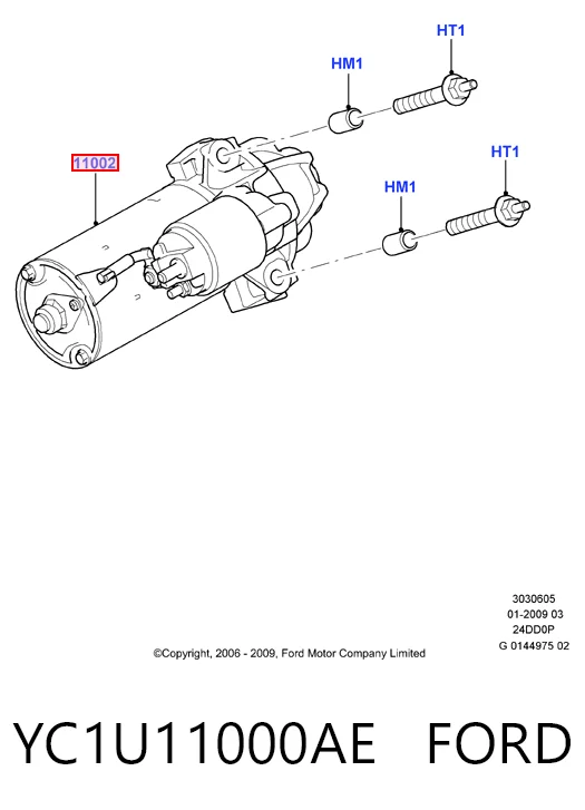 YC1U11000AE Ford Arranque motores