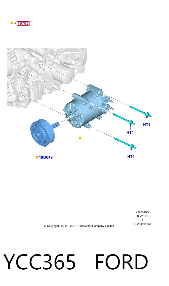 YCC365 Ford Compresor climatizador