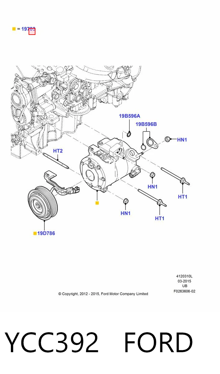 YCC392 Ford Compresor climatizador