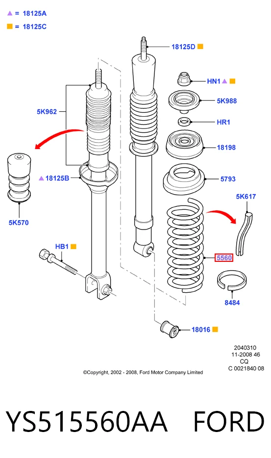 Comprar Muelle trasero Ford Ka  RBT a bajo precio