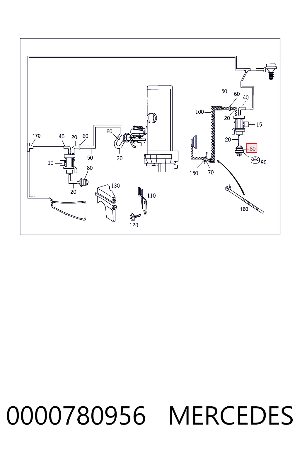 K05080374AA Fiat/Alfa/Lancia Filtro del sistema de vacío del motor