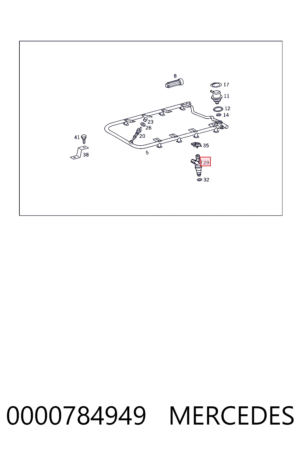 0000784949 Mercedes Inyector de combustible