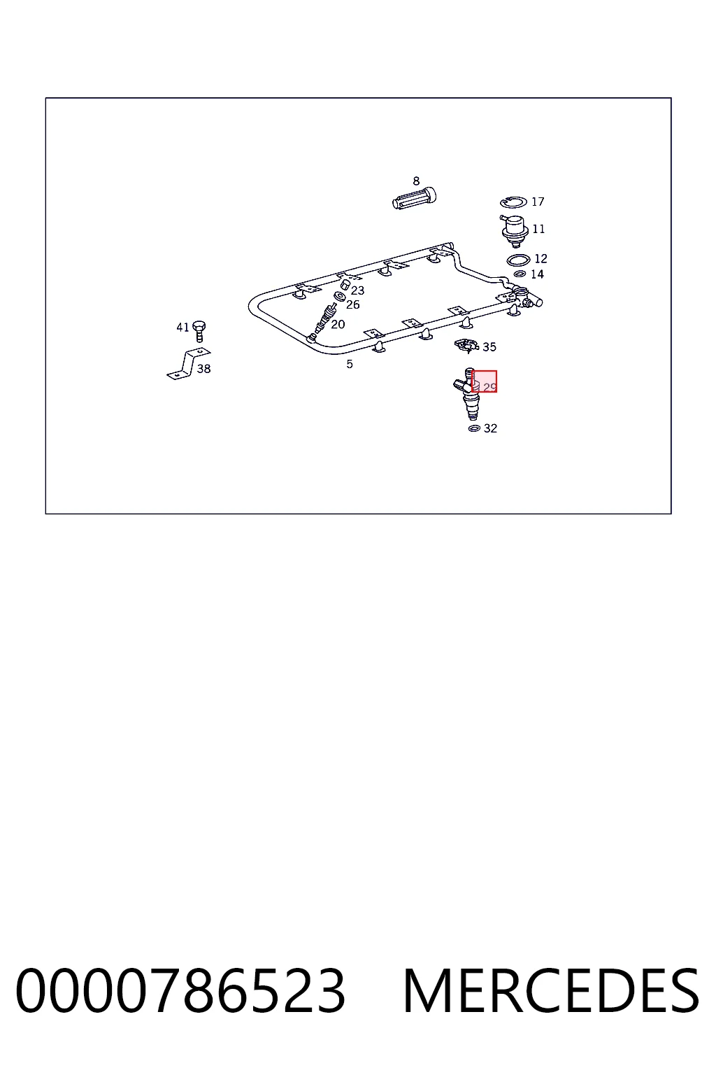 0000786523 Mercedes Inyector de combustible