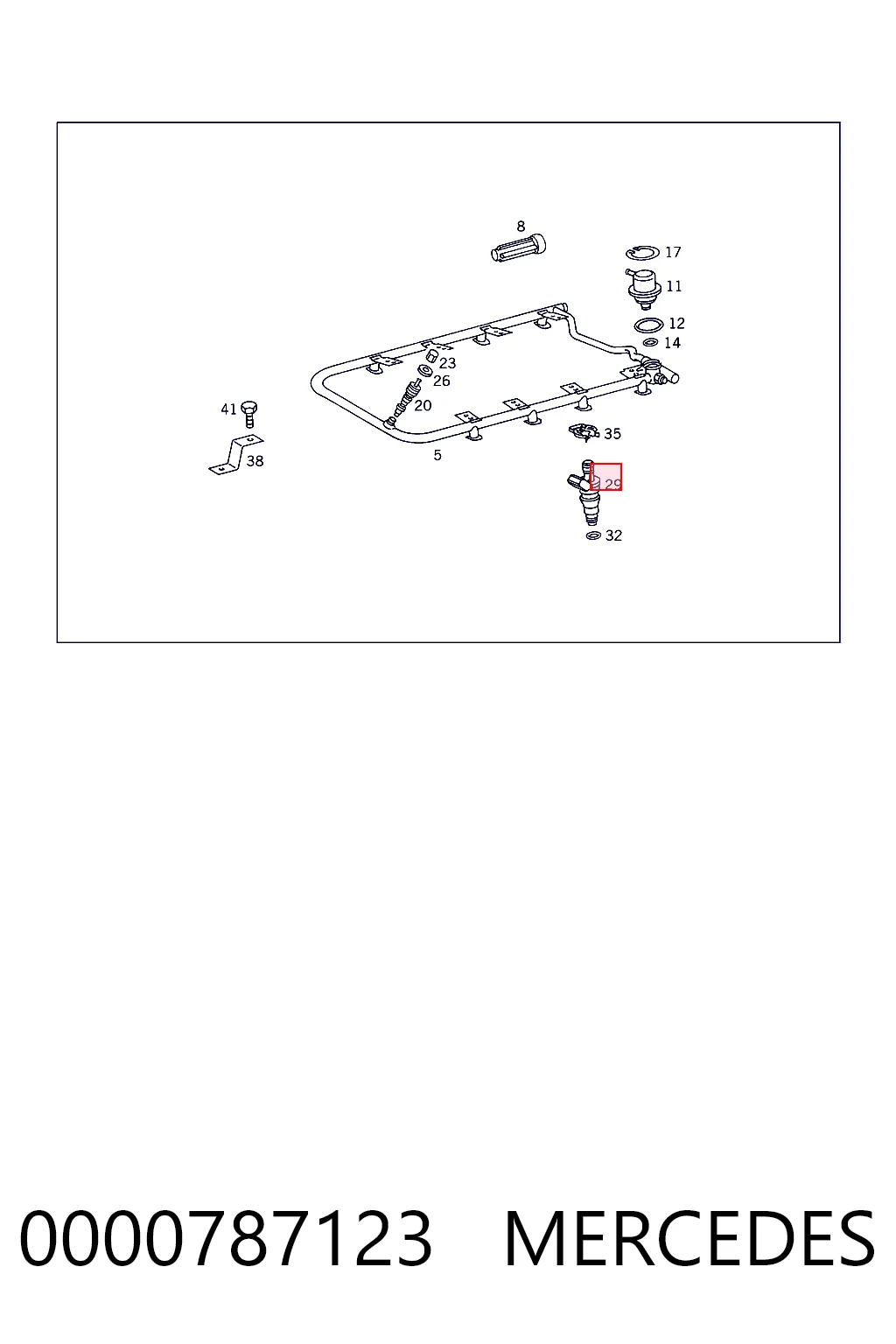 0000787123 Mercedes Inyector de combustible