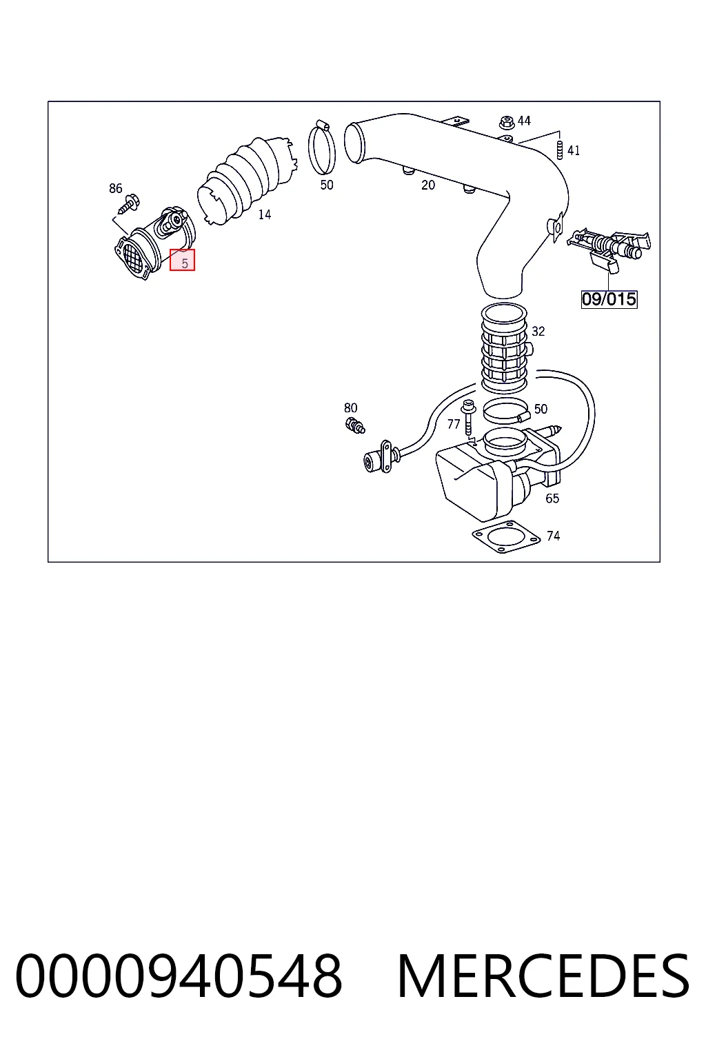 0000940548 Mercedes Sensor de flujo de aire