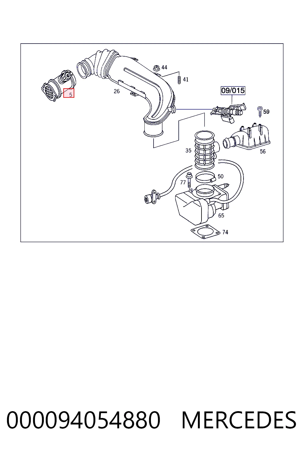 000094054880 Mercedes Sensor de flujo de aire