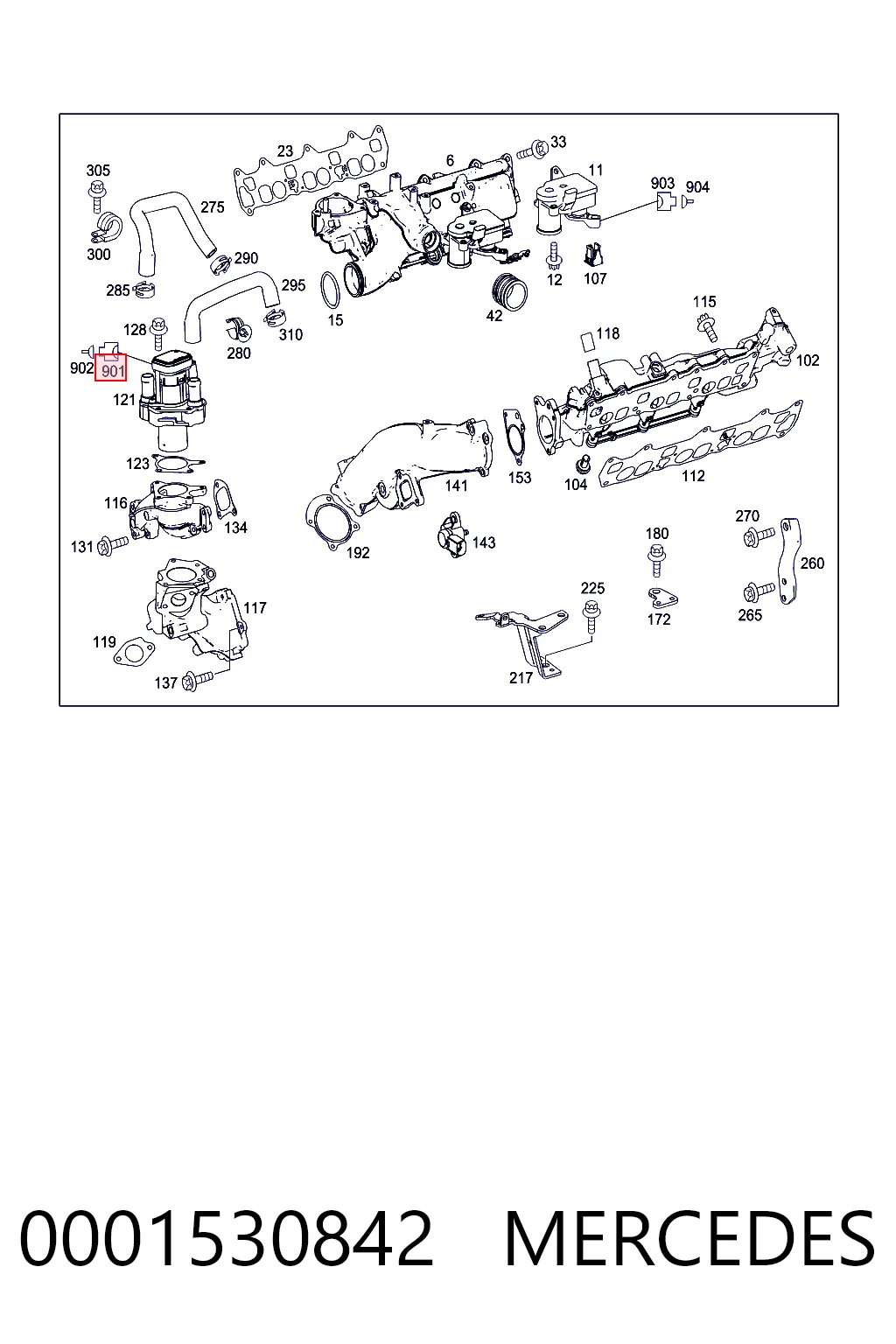 0001530842 Mercedes Conector del sensor de desgaste de pastillas de freno