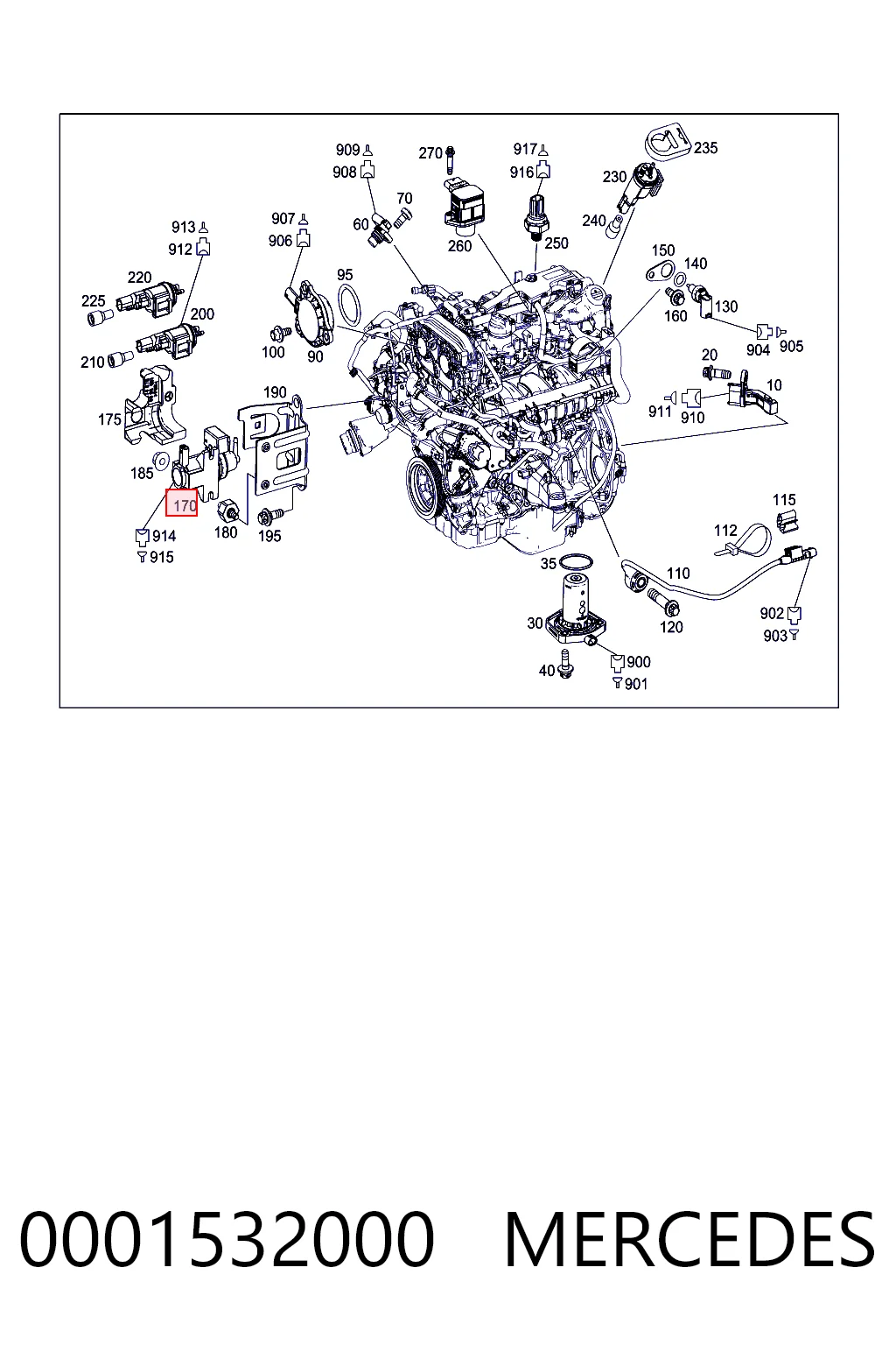 0001532000 Mercedes Válvula de solenoide de control de mariposa EGR