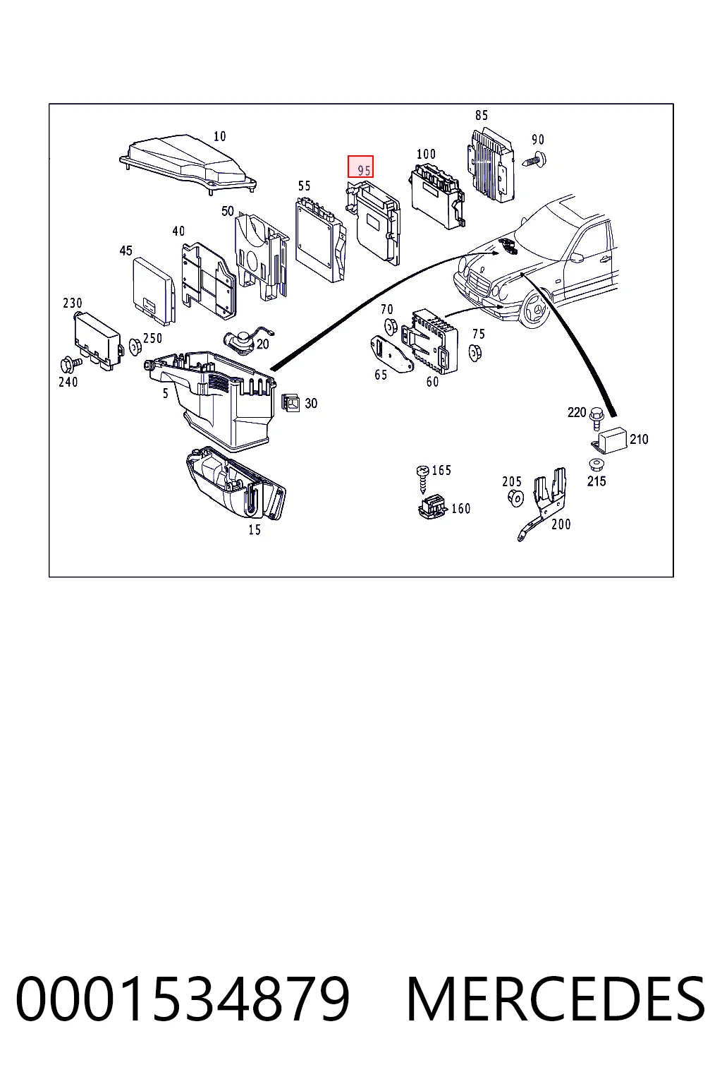 Módulo de control del motor (ECU) 0001534879 MERCEDES