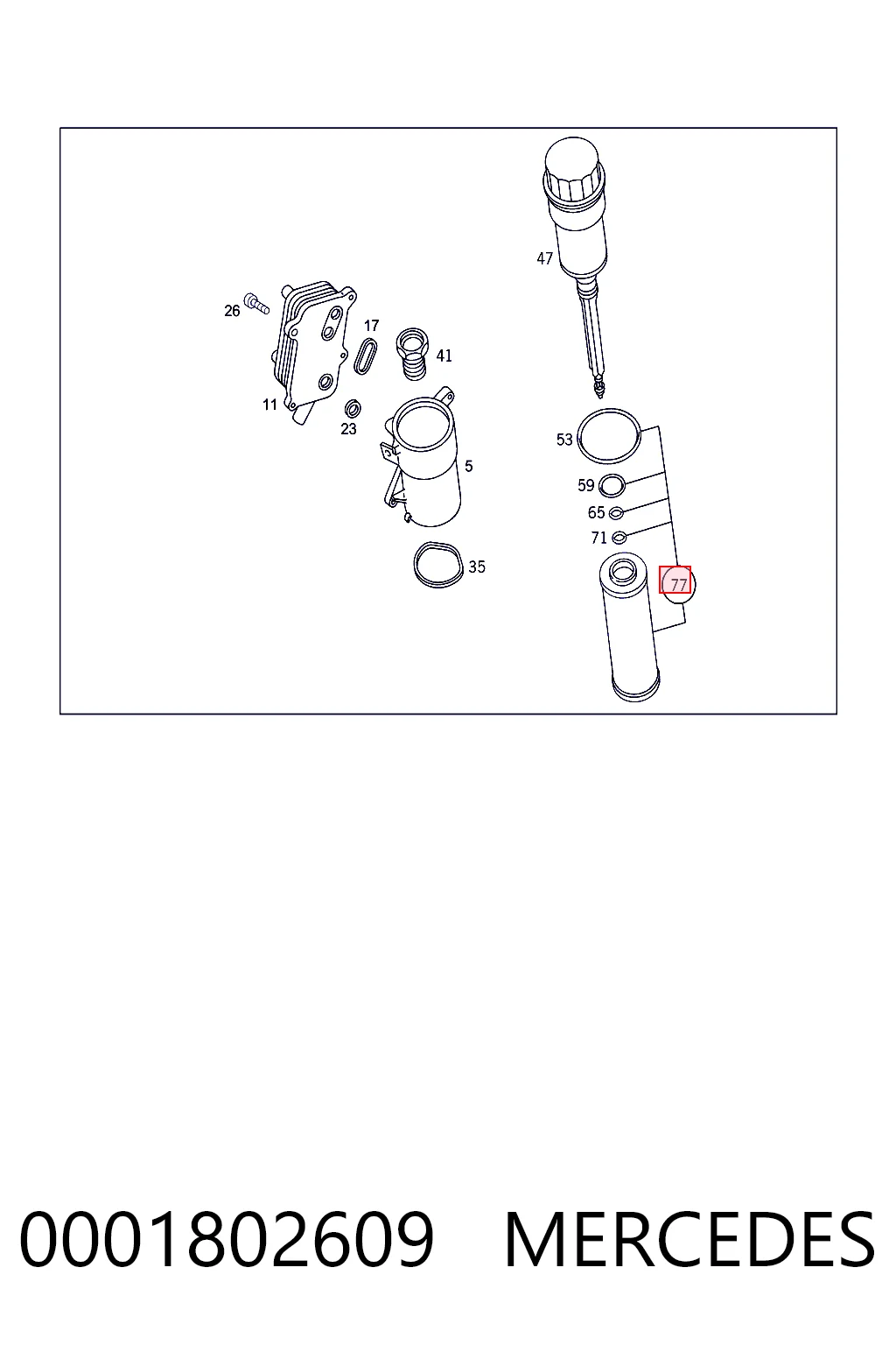 0001802609 Mercedes Filtro aceite